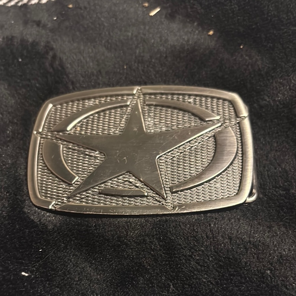 Silver Star Belt Buckle